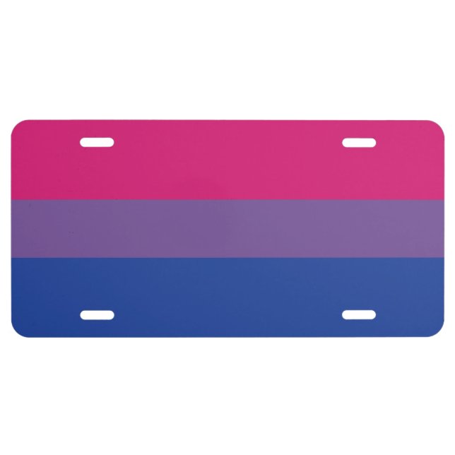 Bi Flag License Plate (Front)