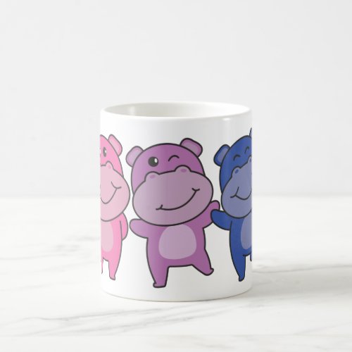 Bi Flag Pride Lgbtq Cute Hippo Magic Mug