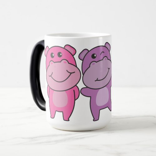 Bi Flag Pride Lgbtq Cute Hippo Magic Mug