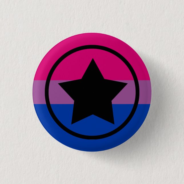 Bi Flag Star in a Circle Button (Front)
