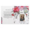 Bi-Fold Pink & Grey Roses Funeral Program