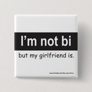 Bi Girlfriend Square Button