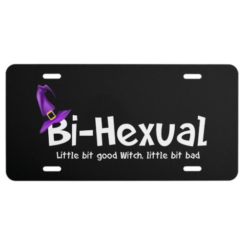 Bi_Hexual Witch Licence Plate