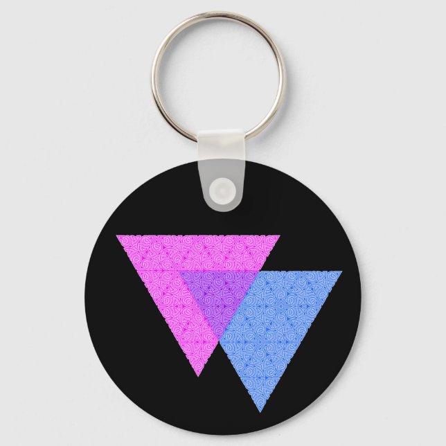 Bi Knot Symbol Black Keychain (Front)