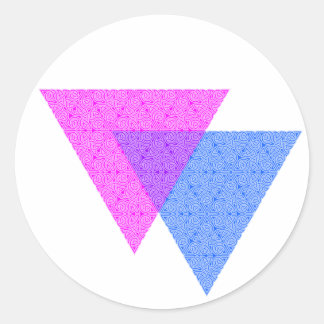 Bi Knot Symbol Round White Sticker