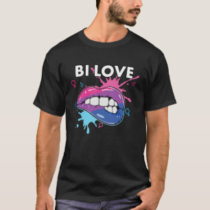 Bi Love Bisexual Rainbow Pride March Bisexuality L T-Shirt
