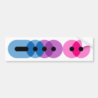 Bi Morse Code Bar Bumper Sticker