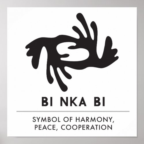 BI NKA BI  Symbol of Harmony Peace Cooperation Poster