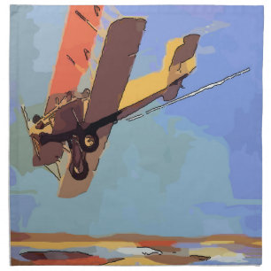 Bi Plane Vintage Napkin