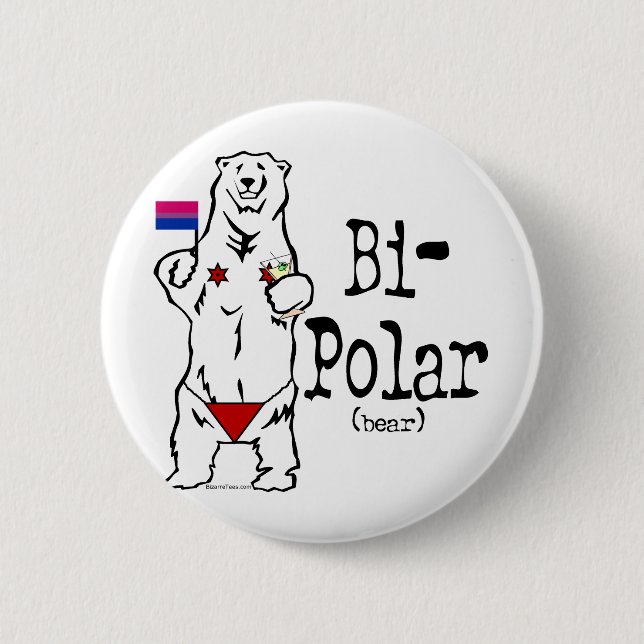 Bi-Polar Bear Button (Front)