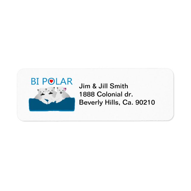 Bi Polar Bears Label (Front)
