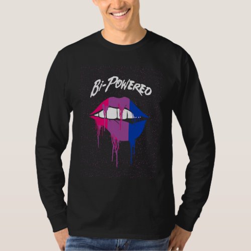 Bi Powered Bisexual LGBTQ Bi Pride LGBT Motivation T_Shirt