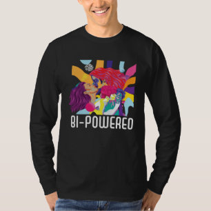 Bi Powered Bisexual Rainbow Pride March Bisexualit T-Shirt