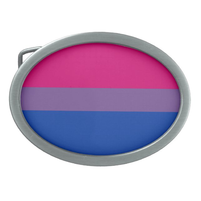 Bi pride belt buckle (Front)