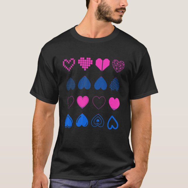 Bi Pride Bisexuality Flag Heart Lgbt Pride Month B T-Shirt (Front)