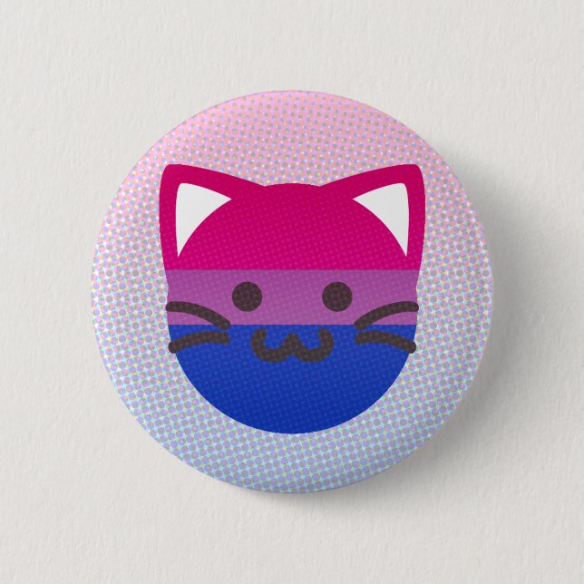 bi pride cat button (Front)
