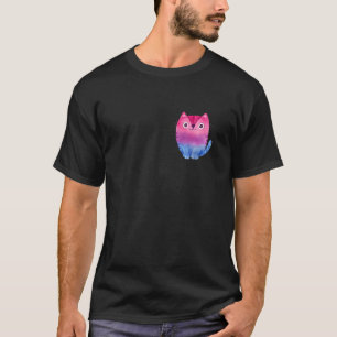 Bi Pride Cat Lgbtq Bisexual Flag Support Month T-Shirt