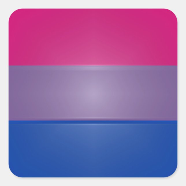 Bi Pride Colors Highlight Square Sticker (Front)