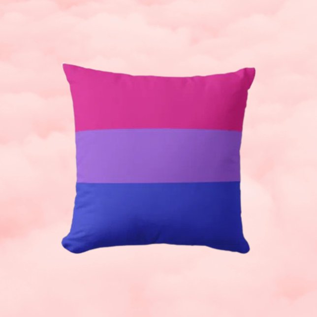 Bi Pride Cozy Throw Pillow (Creator Uploaded)