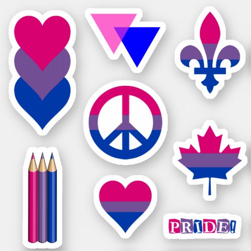 Bi Pride Designs II Sticker