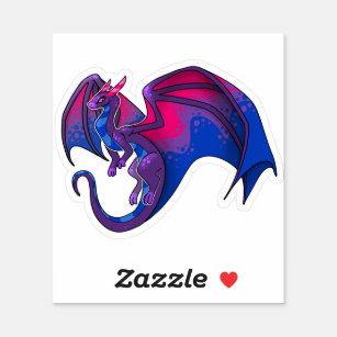 Bi pride dragon sticker