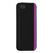 Bi Pride Flag iPhone 4/4S case (vertical stripe) (Back Right)