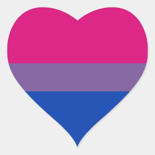 Bi Pride Flag Sticker Sheets Heart