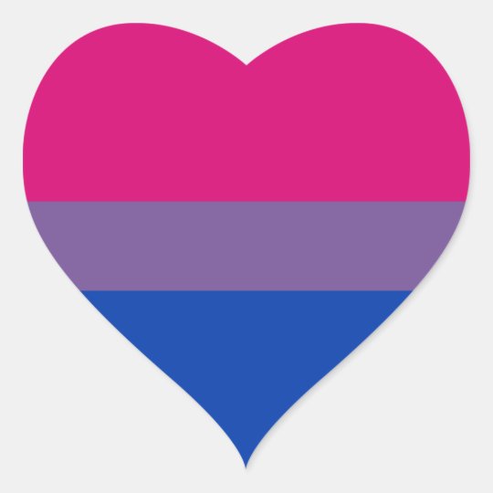 Bi Pride Flag Sticker Sheets Heart