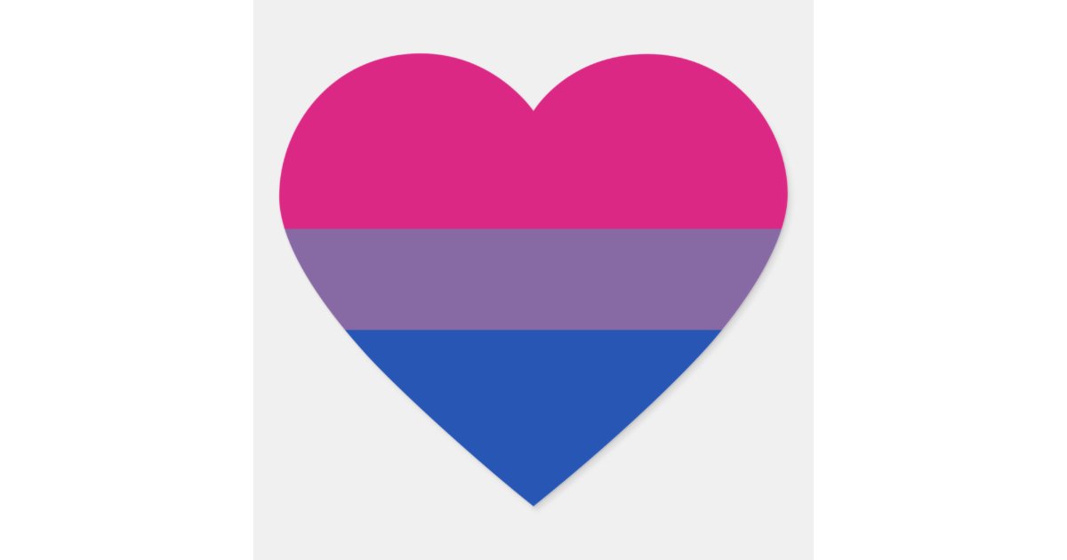 Bi Pride Flag Sticker Sheets Heart Zazzle