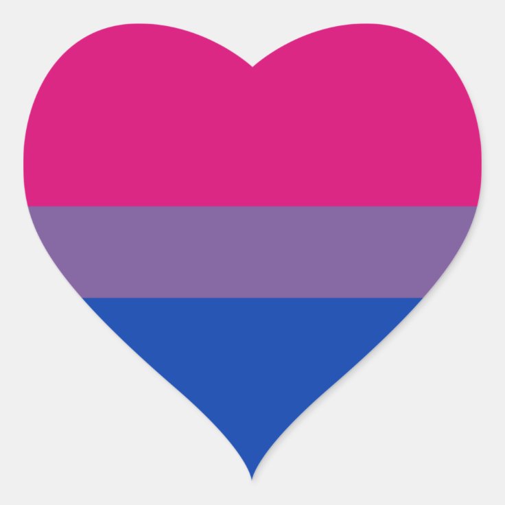 Bi Pride Flag Sticker Sheets Heart Zazzle