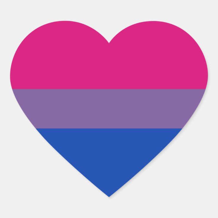 Bi Pride Flag Sticker Sheets Heart Zazzle