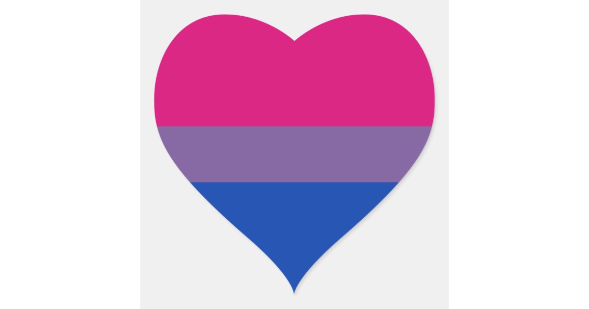 Bi Pride Flag Sticker Sheets Heart