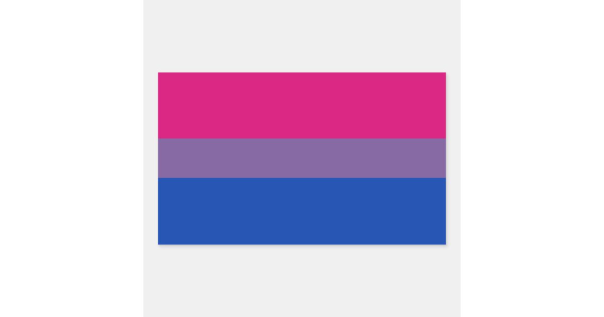 Bi Pride Flag Sticker Sheets Rectangle