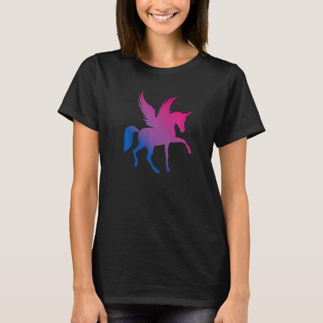 Bi Pride Flag Unicorn Bisexual Premium T-Shirt (Front)