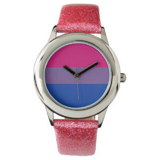 Bi Pride Flag Watch (Pink Glitter)
