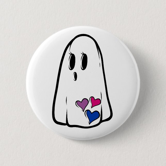 Bi Pride Ghost Button (Front)
