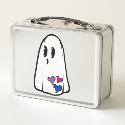 Bi Pride Ghost Metal Lunch Box
