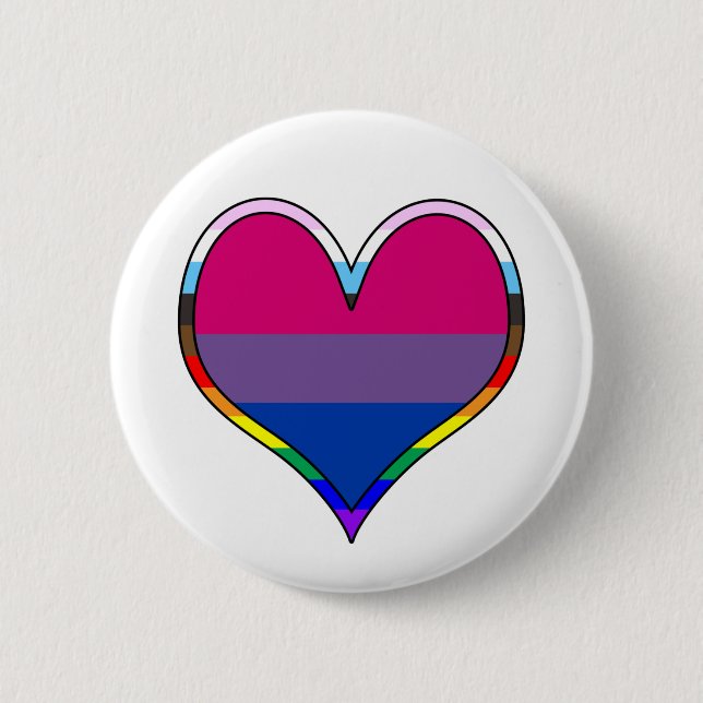 Bi Pride Heart Button (Front)