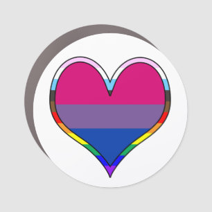 Bi Pride Heart Car Magnet