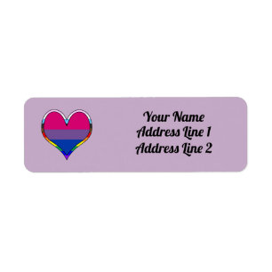 Bi Pride Heart Label