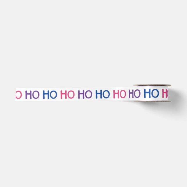 Bi Pride Ho Ho Ho Ribbon (Front)