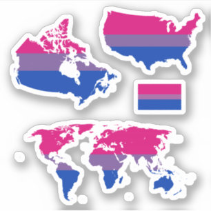 Bi Pride Maps I Sticker