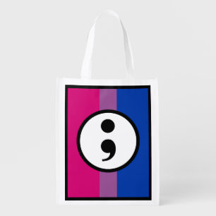 Bi Pride/SemiColon Grocery Bag