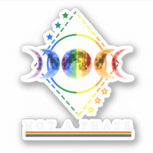 Bi Pride Shirt Not A Phase LGBT Bisexual Pride Moo Sticker