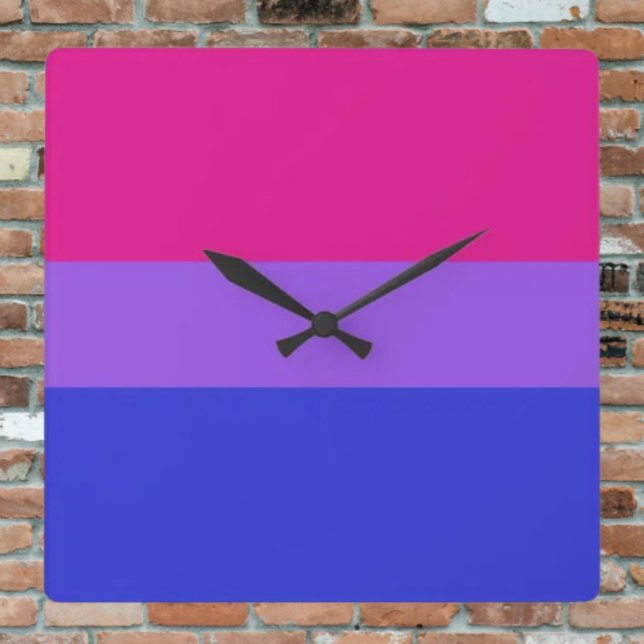Bi Pride Timekeeper Square Wall Clock (Creator Uploaded)