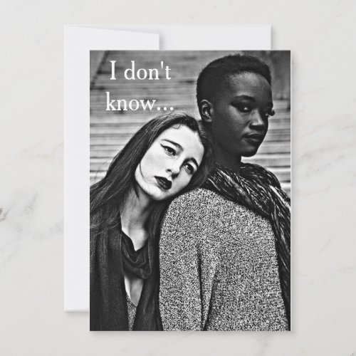 Bi Racial LGBT Love  Romance  Card