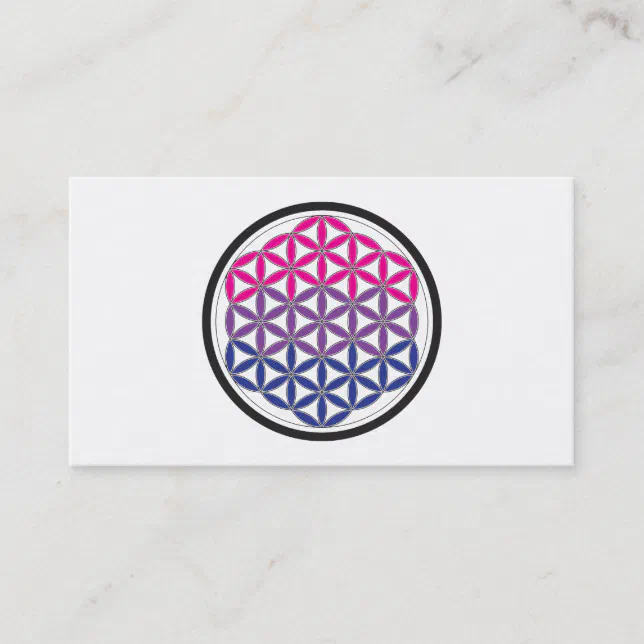 bi sacred geometry business card | Zazzle