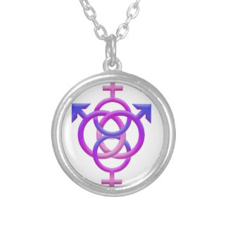 BI SWINGERS SYMBOL SILVER PLATED NECKLACE