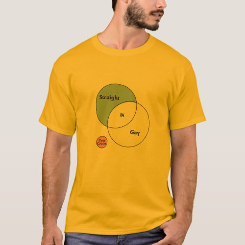 Bi Tom Cruise Gay Straight venn diagram T_Shirt