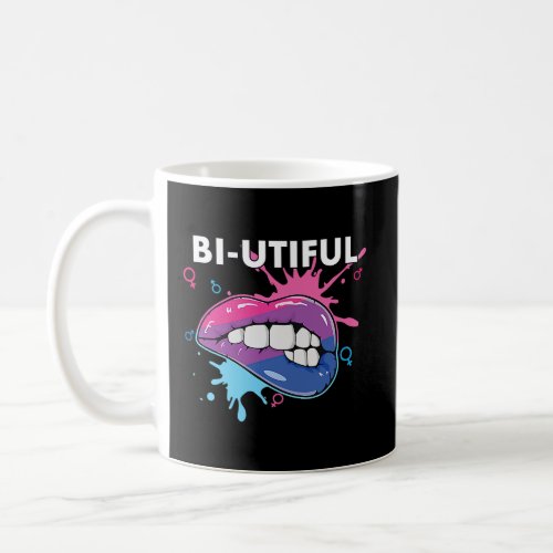 Bi Utiful Bisexual Rainbow Pride Bisexuality LGBTQ Coffee Mug